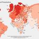 Illustration for article titled Heres A World Map Adjusted for Each Countrys Internet Population